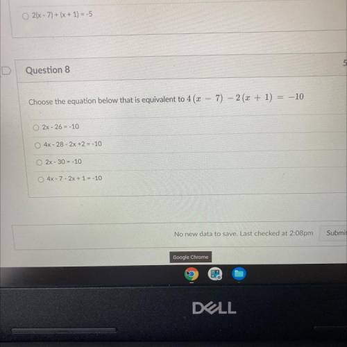 Anybody know how to solve this ? 4 (x-7)-2(x+1)=-10