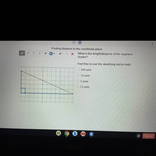 T

✓
Finding distance in the coordinate plane
х What is the length/distance of the segment
shown?