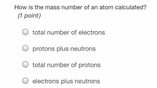 How is the mass number of an atom calculated?