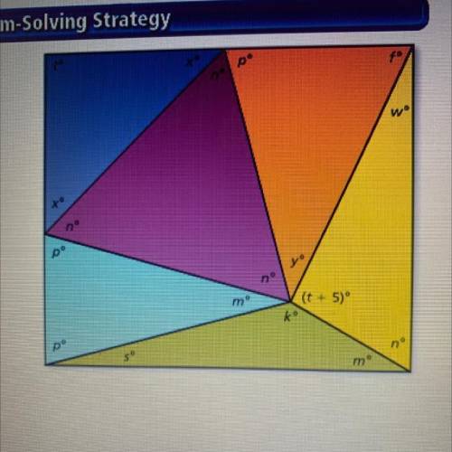 Work with a partner. The six triangles form a rectangle. Find the angle measure of each triangle. (