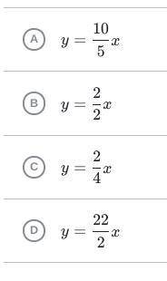 Which equation has a constant of proportionality equal to 2?