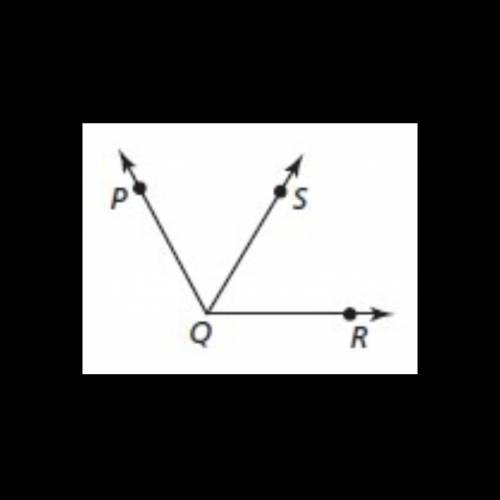 Line QS bisects ∠PQR and m∠PQS=119°
Find m∠RQS and m∠PQR.
Please explain how to do this.