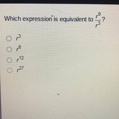 Which expression is equivalent to r9/r3?