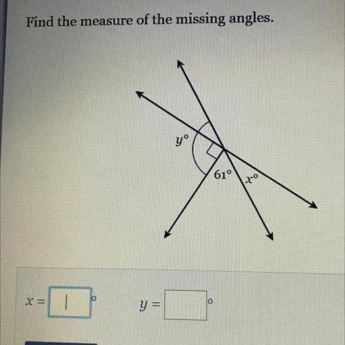 [IMAGE ATTACHED]
Find the measure of the missing angles.