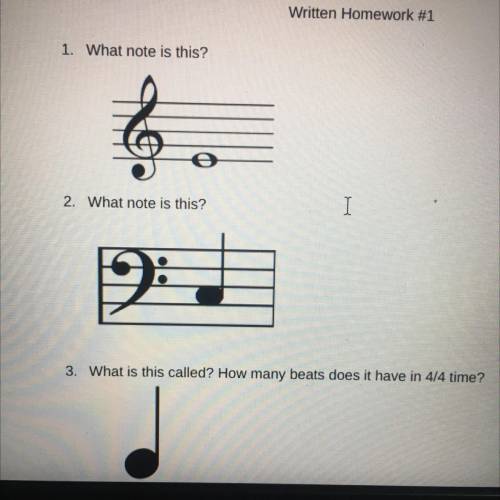 Piano homework about notes