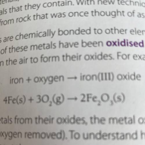 Using the balanced equation for the oxidation of iron shown on

the previous page, calculate the m