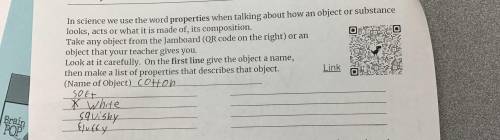 Properties of cotton ball