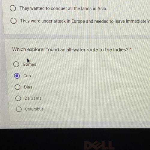 Which explorer found all-water to the indies.