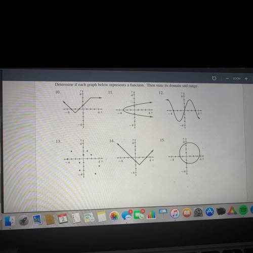 Function domain and range need answers ASAP! Need answers for all of them