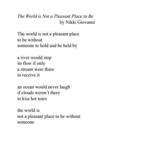 The speaker of the poem is

A.the ocean
B.the planet
C.a person who is lonely
D.the poet