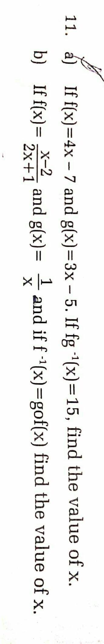 Please solve this two questions 11. a) ans 1 11.b) ans 1​