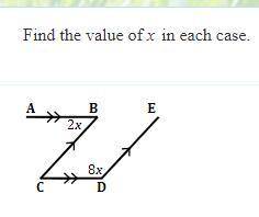 Find the value of x in this case.