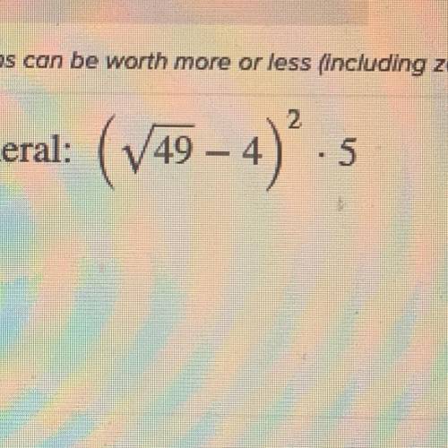 Simplify, and write your answer as a numeral:
( The problem is in the picture I attached )