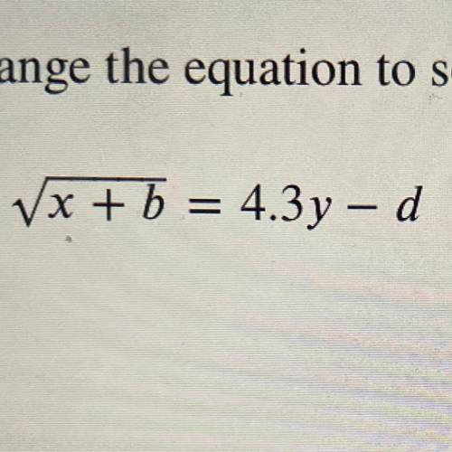 Rearrange the equation to solve for x. Do not round any value in the answer.