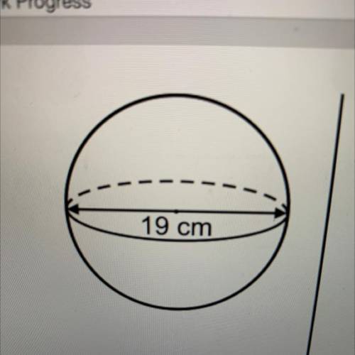 Work out the surface area of this sphere. Give your answer to 1 decimal place.