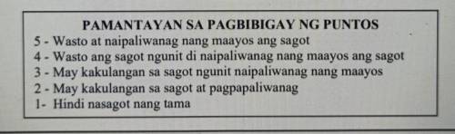 III. AKTIBIDAD/GAWAIN GAWAIN BLG. 1.1 Panuto: Ipaliwanag ang sagot sa mula tatlo (3) hanggang liman