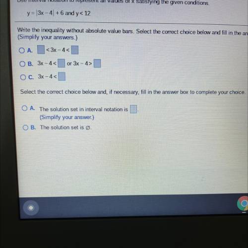 Y = 3x - 4 + 6 and y< 12