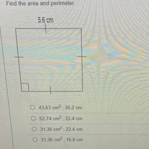 Find the area and perimeter