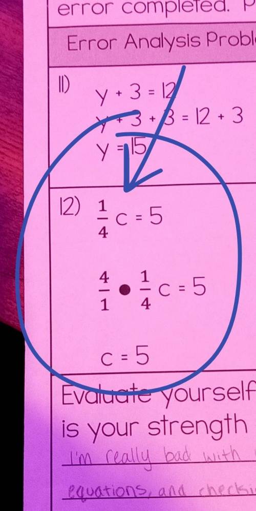 WILL GIVE BRAINLIEST- JUST HELP ME :(((

Examine the equation and describe the error that was made