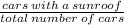 \frac{cars \: with \: a \: sunroof}{tota l \: number \: of \: cars}