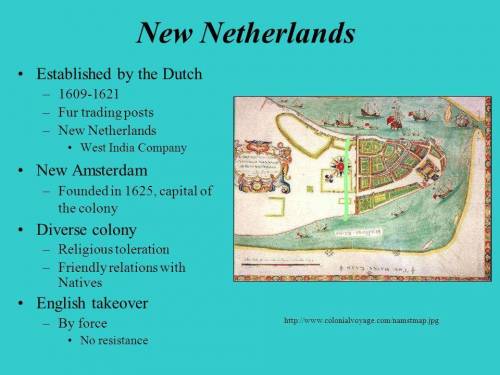 Show an example of diversity in the
New Netherlands colony.