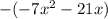 -(-7x^2-21x)