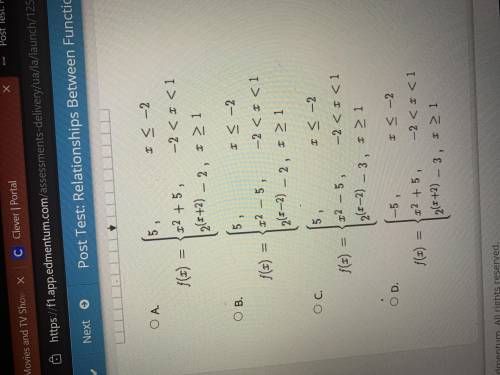 Which piecewise function is shown on the graph?