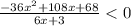 \frac{-36x^2+108x+68}{6x+3}