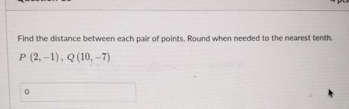 WILL GIVE BRAINLIEST HURRY PLEASE

Find the distance between each pair of points. Round when neede