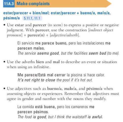 Me parece ______ dar información falsa.

Me _______ bastante malas.
Hay un restaurante, pero la co