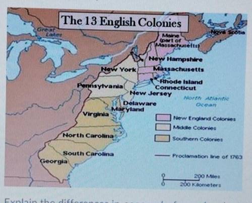 HELP ME OUT PLEASE!

Explain the differences in geography for each colonial area. New England- Mid