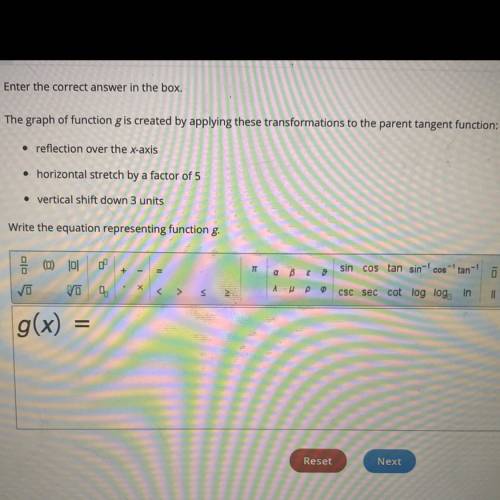 PLEASE ANSWER QUICKLY

The graph of function g is created by applying these transformations to the