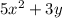 5x^{2}  + 3y