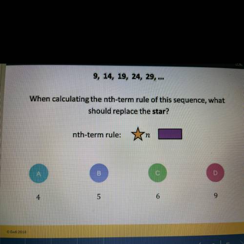 PLEASE HELP ASAP

when calculating the nth term rule of this sequence what should replace the star