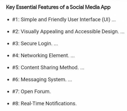 Features of social media write 5​