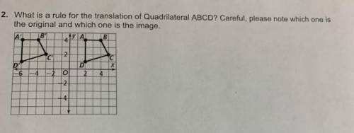 What is a rule for the translation of Quadrilateral ABCD?