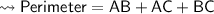 \\ \bull\sf\leadsto Perimeter=AB+AC+BC