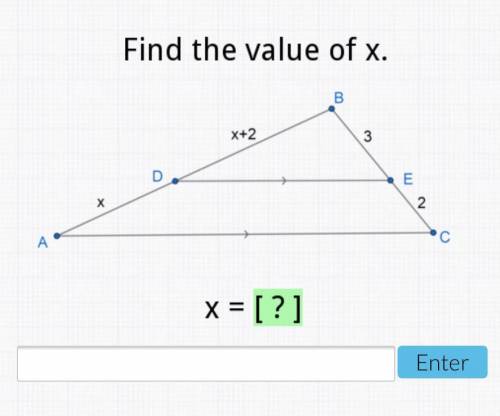 Plz help me find the value of X