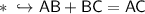 \\ \ast\sf\hookrightarrow AB+BC=AC