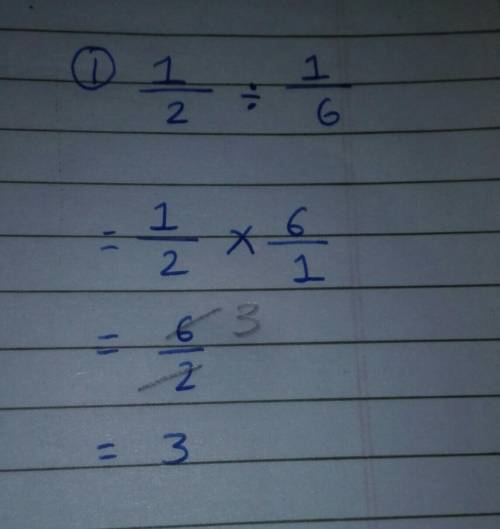 What does 1/2 ÷ 1/6 equalI'm to lazy to do the math lol. ​
