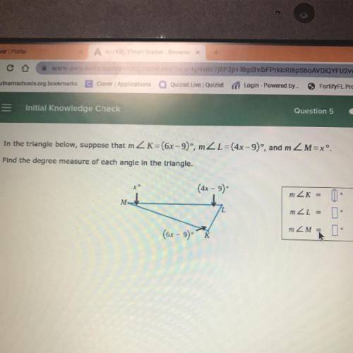 Find the degree measure of each angle in the triangle . plsss hurryyy