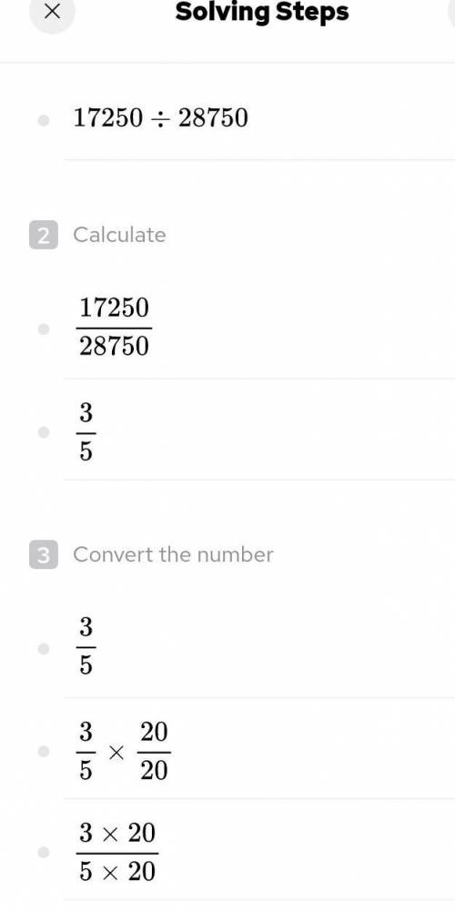 one day 17250 people attended a football match work out 17250 as a percentage of 28750 can yall tell