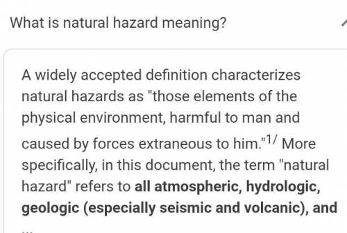 Define natural and artificial hazards?wrong and silly answer will be reported​