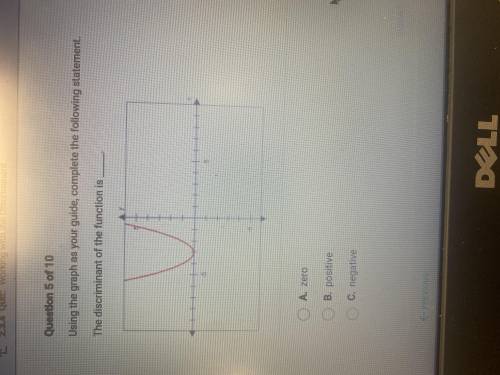 Using the graph as your guide complete the following statement