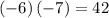 \left(-6\right)\left(-7\right)=42