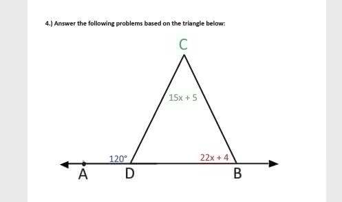 SOMEONE PLZZZZZZ HELP

1. find x
2.Find the measure of angle b
3.Fond the measure of angle c