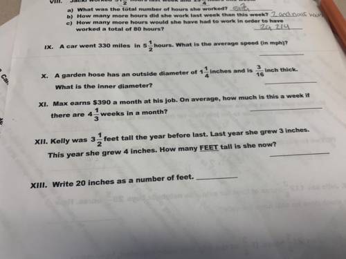 Can someone please help me with IX and X. I would so appreciate it please.