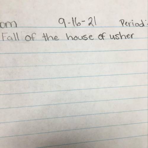 Write at least 1/2 page on notebook paper about something we read this 6 weeks. You will discuss w