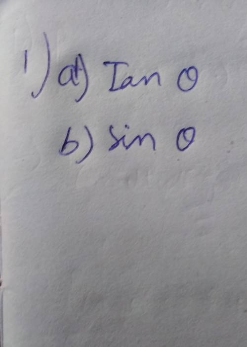Identify which trigonometric ratio (sin, cos or tan) you would use to solve the triangle. You do not