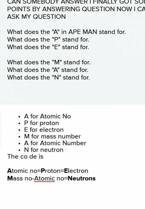 CAN SOMEBODY ANSWER I FINALLY GOT SOME POINTS BY ANSWERING QUESTION NOW I CAN ASK MY QUESTION

What